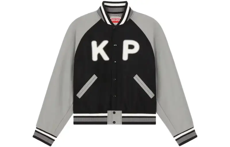 KENZO Varsity Logo Patch Bomber Jacket
