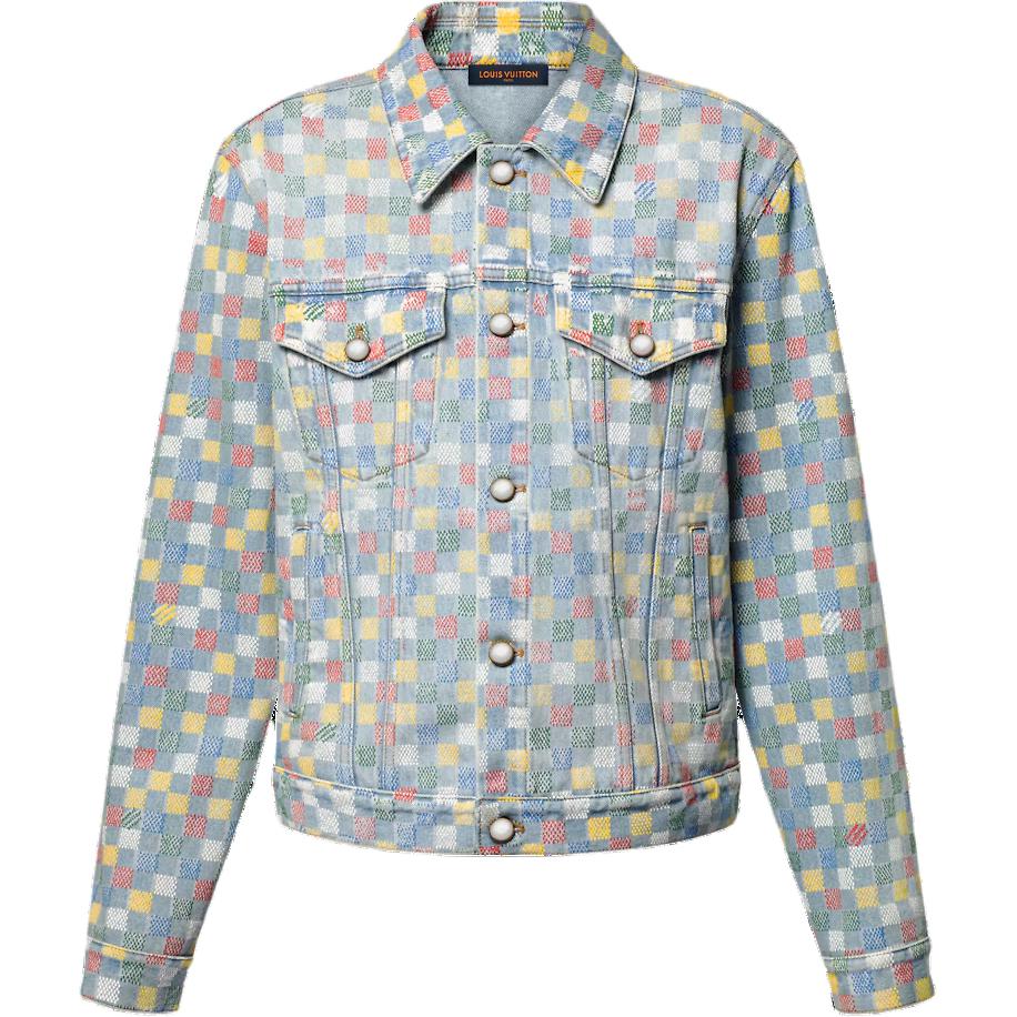 Мужская куртка Louis Vuitton Denim Jacket (разноцветная)
