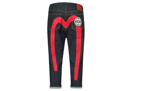 EVISU Jeans Men's Denim Blue Moderate Tapered Pants