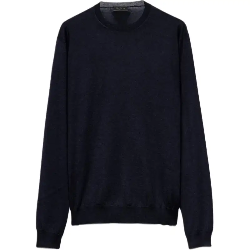 PRADA Sweaters Men's Blue Crew Neck Moderate