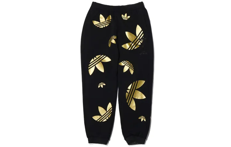 Adidas Originals Knitted Sweatpants Men's Moderate Straight Fit Pants
