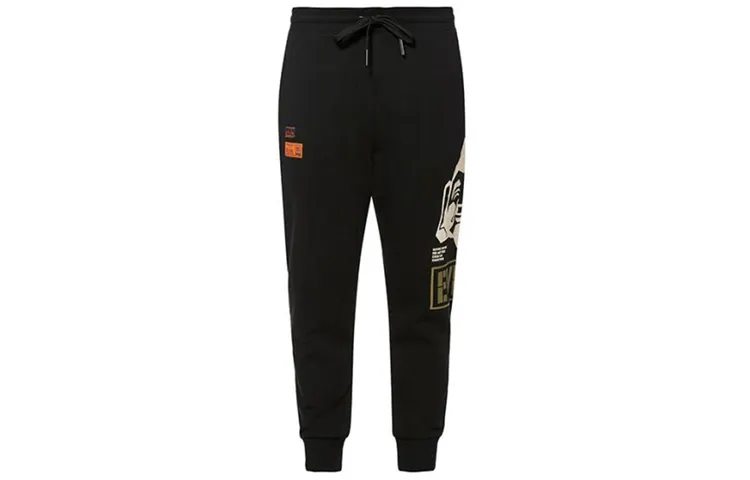 EVISU Jogger Moderate Casual Pants Men's Black
