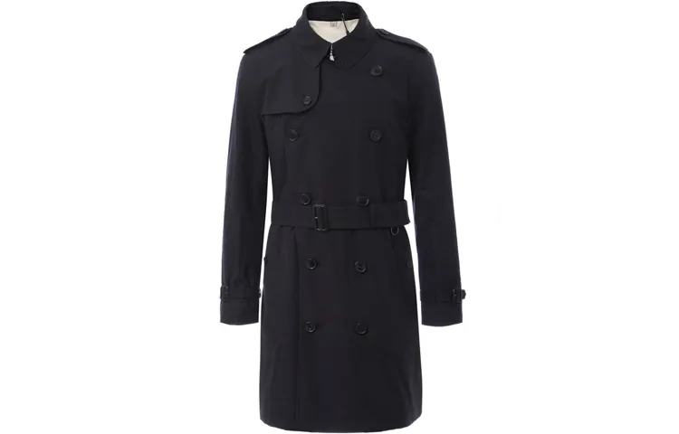 Burberry Trench Coat Men's Dark Blue