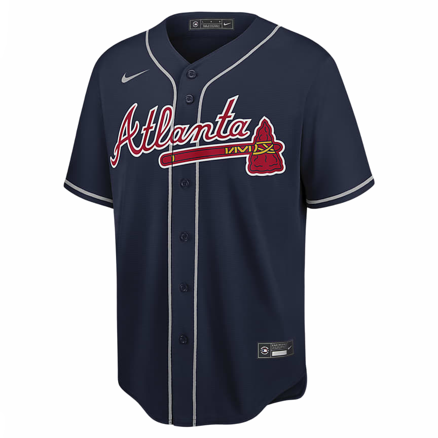 Nike x MLB Nike X MLB Atlanta Braves Ronald Acuña Jr. Baseball Jacket Men's Marine Blue