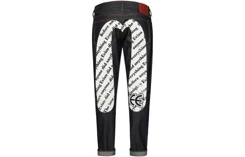 EVISU Jeans Men's Denim Blue Moderate Tapered Pants