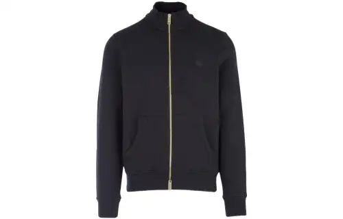 Burberry Jackets Men's Black Stand Collar Moderate Other
