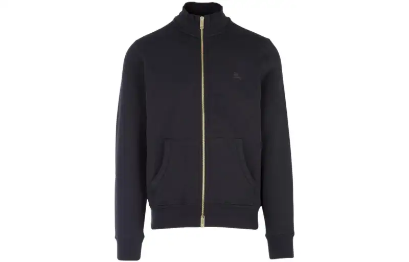 Burberry Jackets Men's Black Stand Collar Moderate Other
