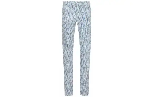 DIOR Quarterly New Products Jeans Men's Blue Moderate Slim Fit Pants