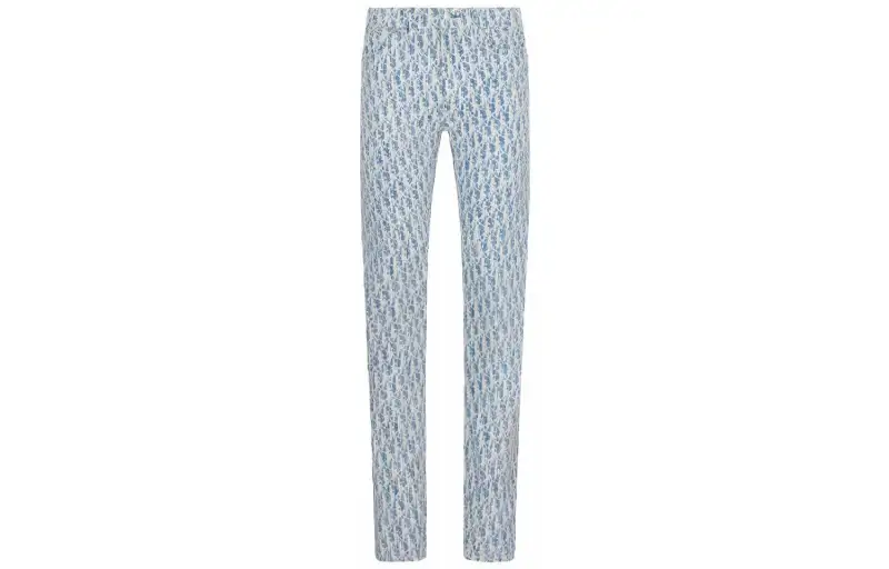 DIOR Quarterly New Products Jeans Men's Blue Moderate Slim Fit Pants