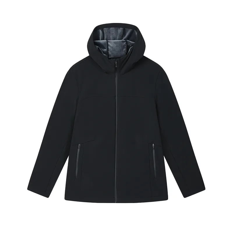 FILA Lifestyle Windproof And Abrasion Resistant Windbreaker Jacket Men's Jet Black