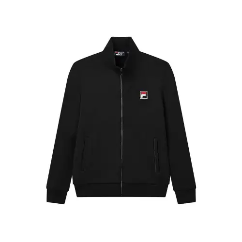 FILA Jackets Men's Jet Black BK Stand Collar Moderate Other
