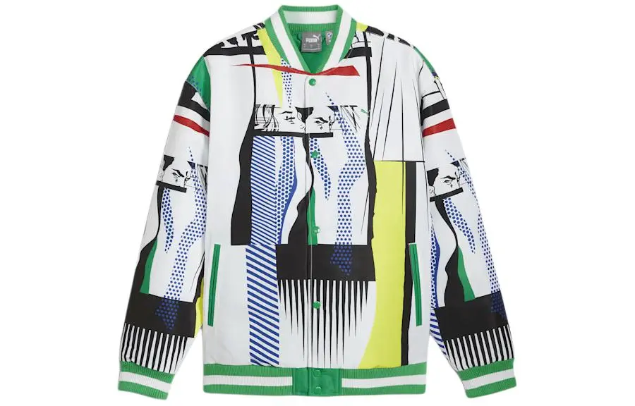 PUMA x BMW FW23 Baseball Jacket Unisex Grass Green
