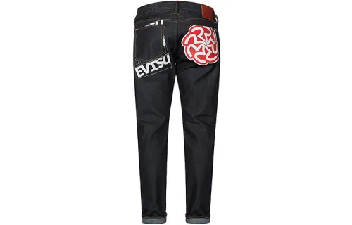 EVISU Tapered Pants Jeans Men's Denim Blue