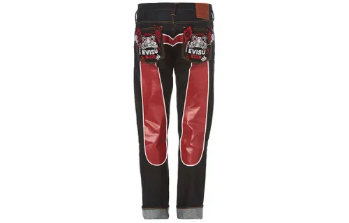 EVISU Straight Fit Pants Jeans Men's Denim Blue