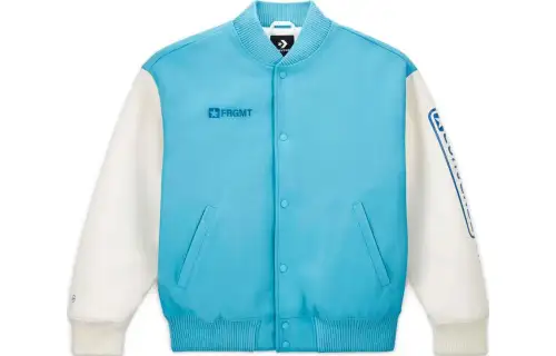 Converse X FRGMT SS23 Baseball Jerseys Unisex Blue Baseball Collar Moderate Straight Fit
