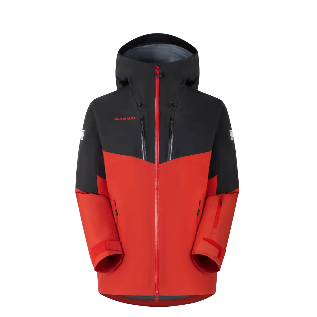 MAMMUT Windbreaker Jacket Men's Lava Red & Black Europe Version