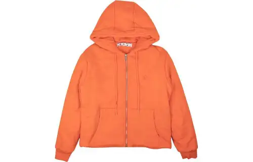 OFF WHITE Jackets Men's Orange Hooded Moderate Other
