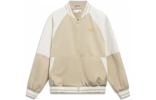 Li Ning Sports Life Collection Baseball Jacket Men's Ecru
