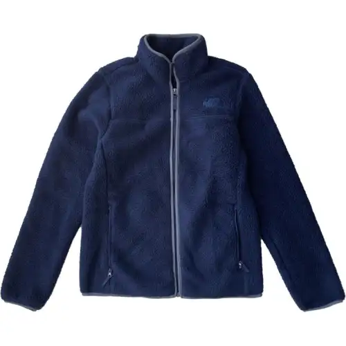 THE NORTH FACE Brand Logo Fleece Lined Stand Collar Zipper Casual Jacket Men's Dark Blue