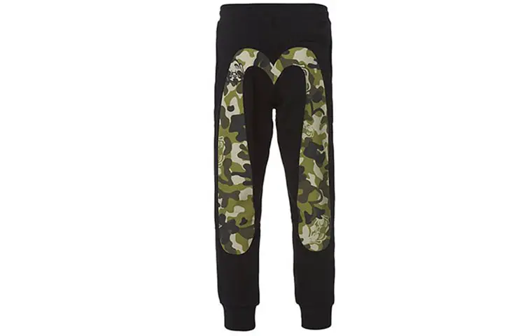 EVISU Straight Fit Pants Casual Pants Men's Black