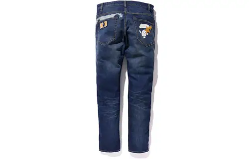 Bape Skinny Damaged Jeans