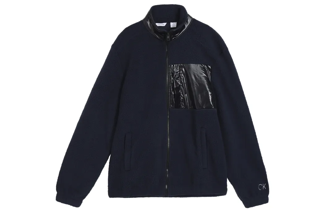 CALVIN KLEIN Velvet feel Coat Unisex Dark Blue