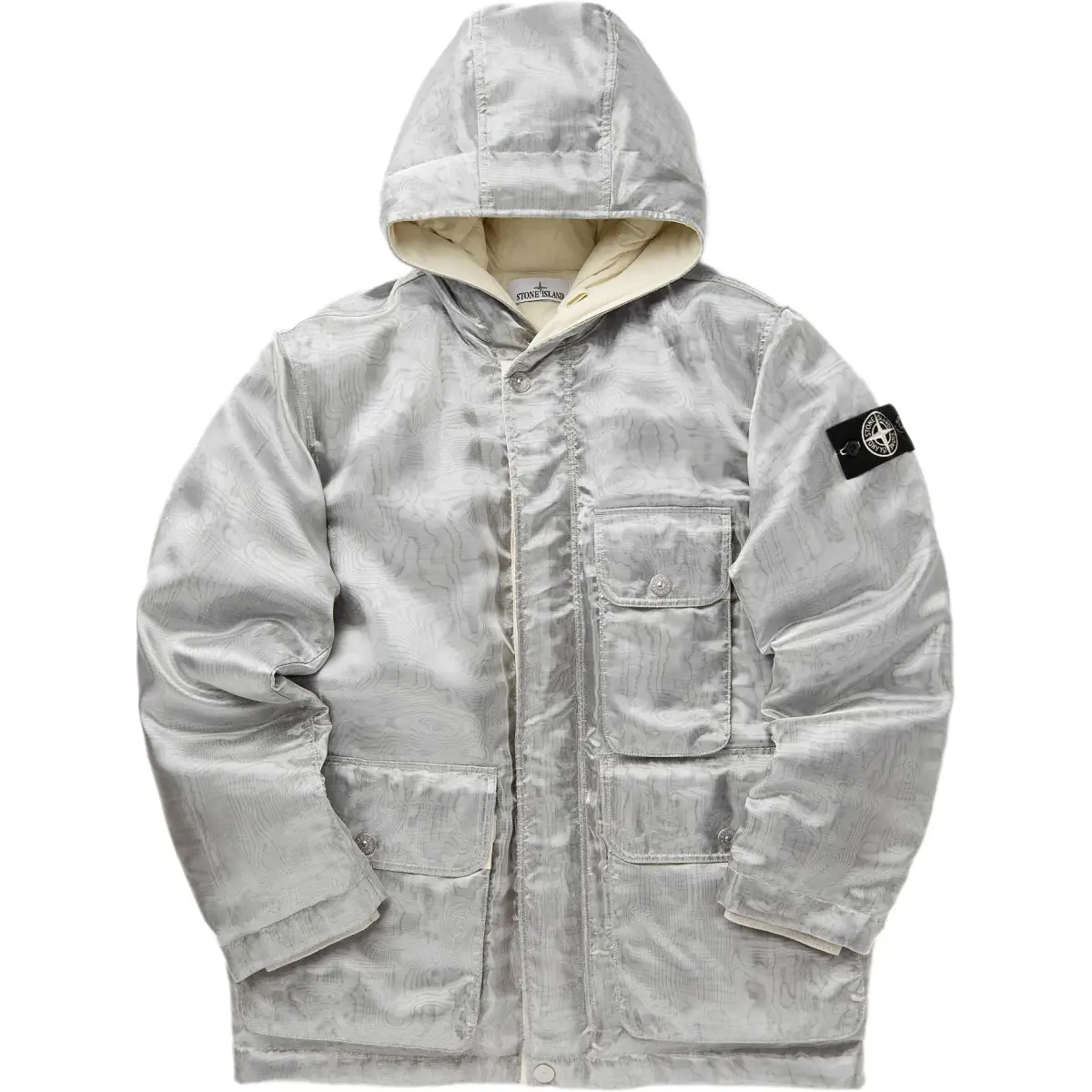 STONE ISLAND Moire-effect Puffer Jacket