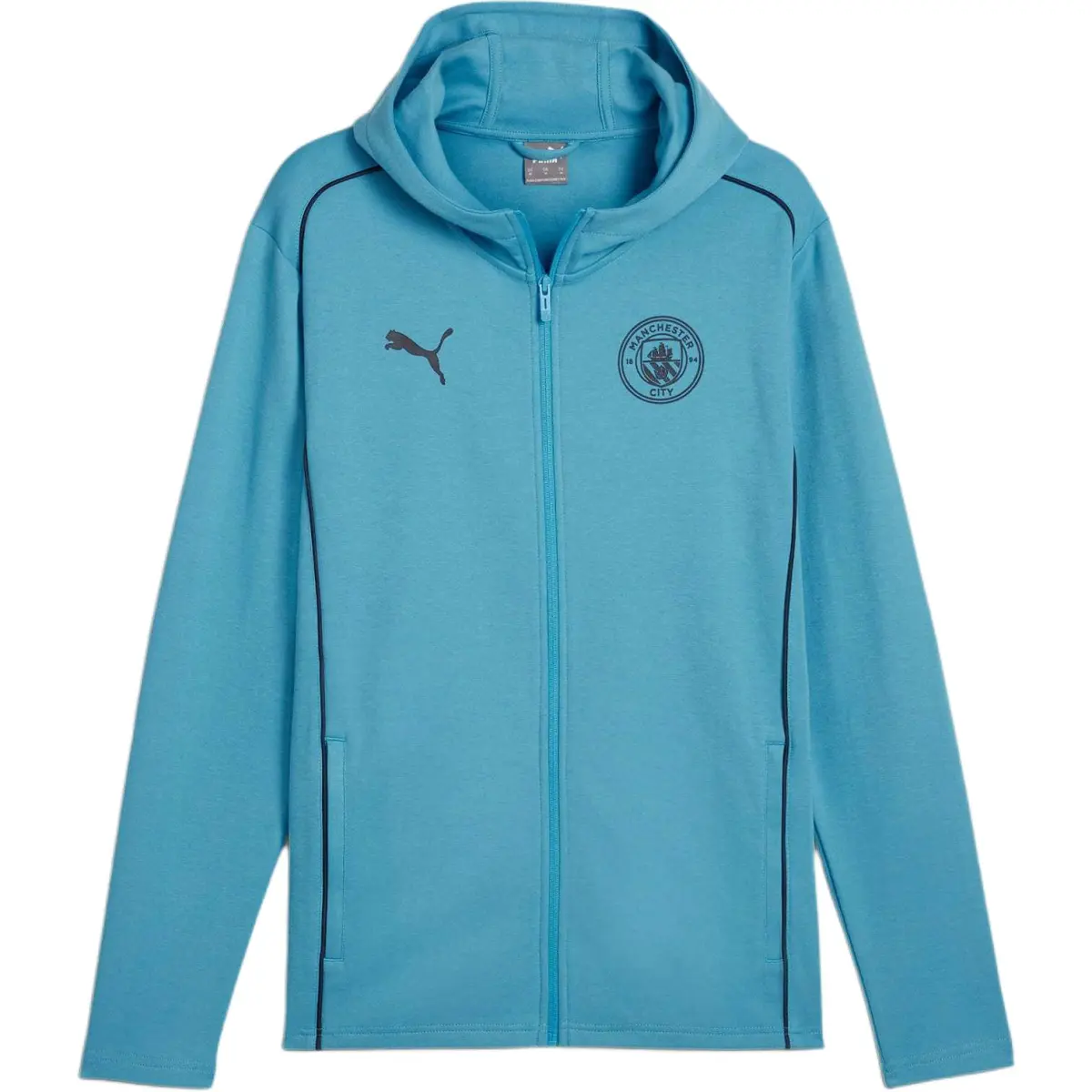 PUMA Manchester City SS24 Manchester City Casuals Hooded Jacket Men Jackets & Coats Men's Sea Blue