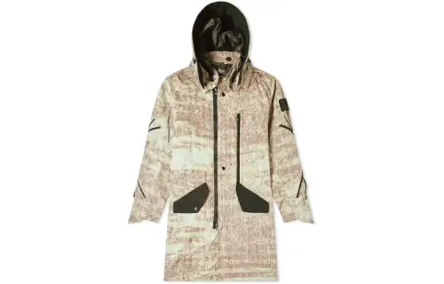 Stone Island printed hooded parka coat