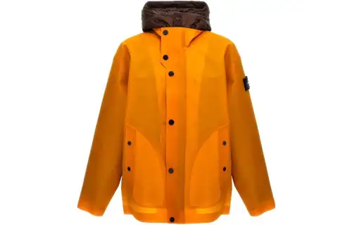 STONE ISLAND Logo Patch Hooded Reversible Jacket