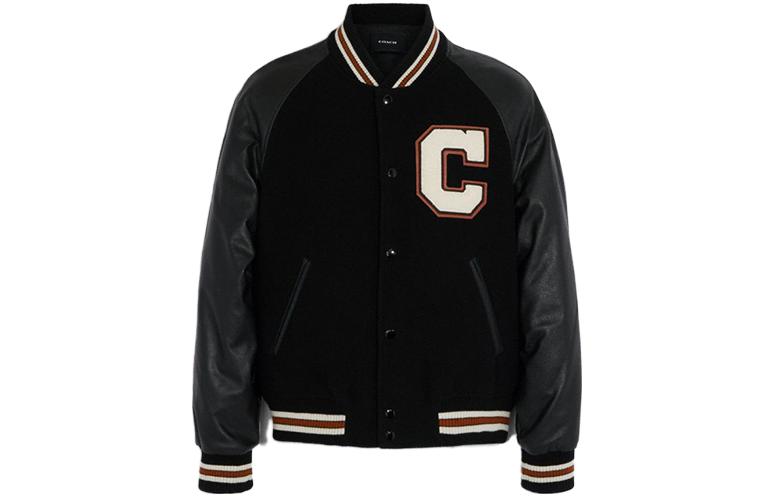 Мужская куртка COACH Baseball Jacket (черная)