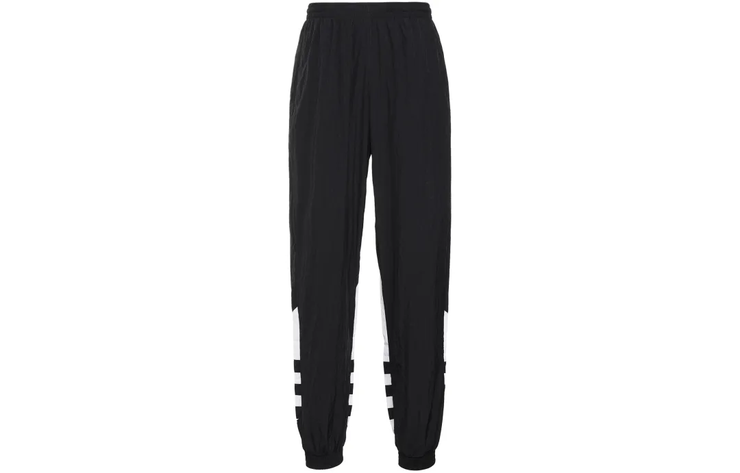 Adidas Originals Big Trefoil Track Pants Men Black Knitted Sweatpants Men's Black