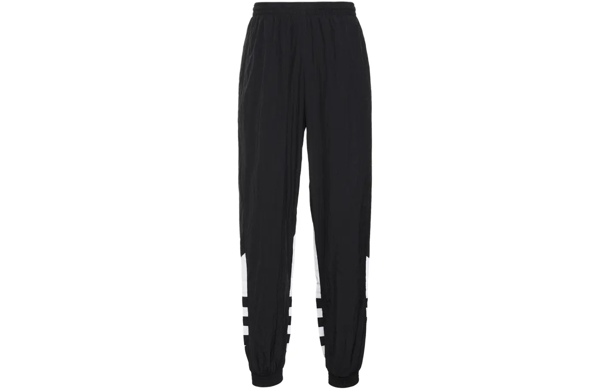 Adidas Originals Big Trefoil Track Pants Men Black Knitted Sweatpants Men's Black