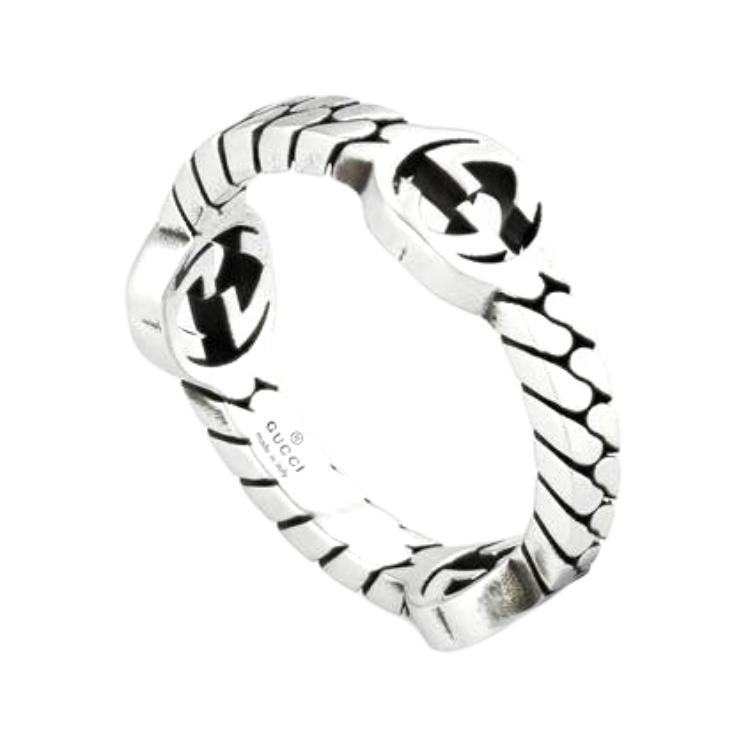 Мужские кольцо Gucci Interlocking G 925 (серебряная) — фото 4