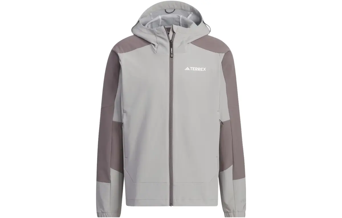 Adidas WIND.RDY Softshell Hooded Jacket Jackets & Coats Men's Pure Ice Gray