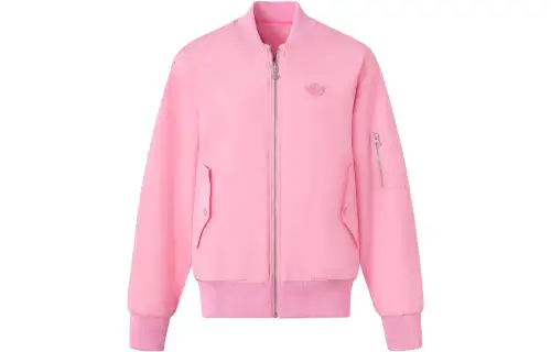Adidas Originals REV FUR BMBER Logo Embroidery Reversible Thickened And Fleece Lined Zippers Pilot Versatile Jacket