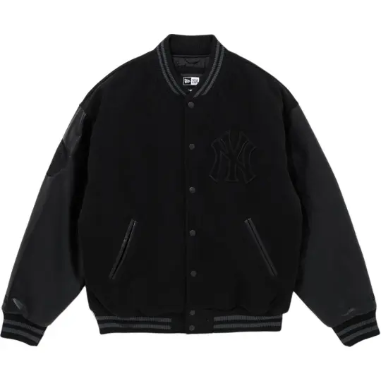 New Era Baseball Jacket Unisex Black