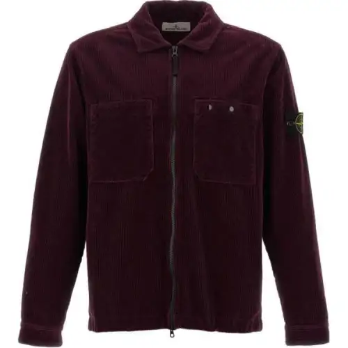 STONE ISLAND Holiday Jackets Men's Red Lapel Moderate Other
