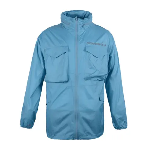 Converse Jackets Men's Sea Blue Stand Collar Moderate Other