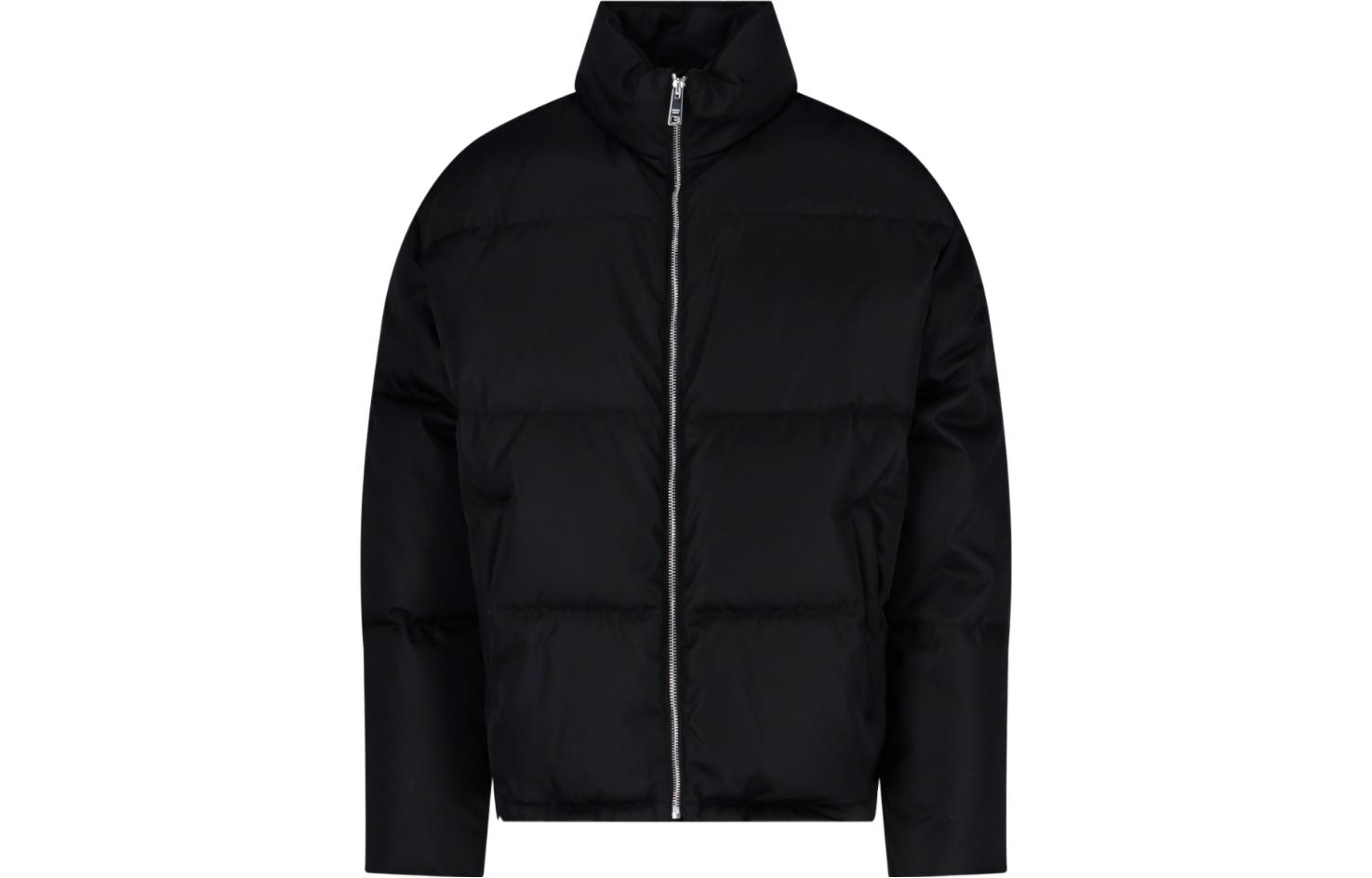 PRADA Down Jackets Men's Black Stand Collar Moderate Other