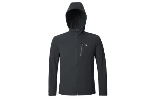FILA Fitness Soft And Comfortable Woven Water Repellent Fleece Lined Jacket Men's Pitch Black
