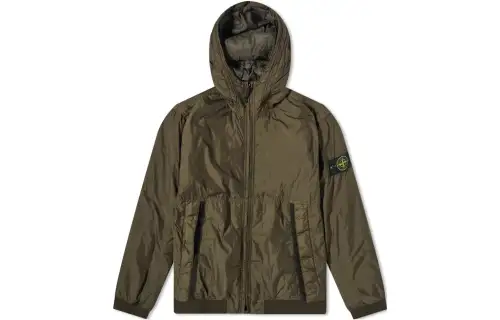 STONE ISLAND Logo Patch Hooded Track Jacket
