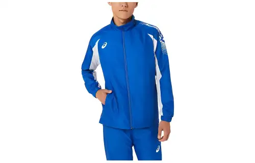 ASICS Jackets Men's Blue Stand Collar Moderate Other