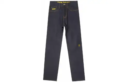 Drew House Letter Logo Series Jeans Unisex Vintage Dark Blue
