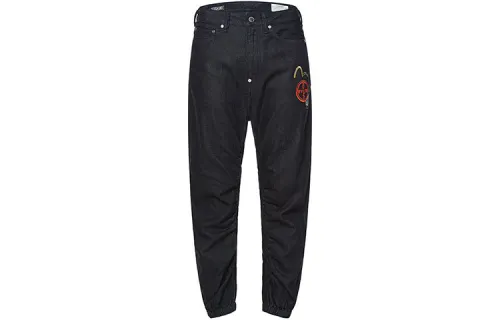 EVISU Cuffed Pants Jeans Men's Denim Blue