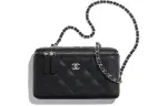 CHANEL Pebble Grain Caviar Calfskin Box Bag Crossbody Bag Women's Black