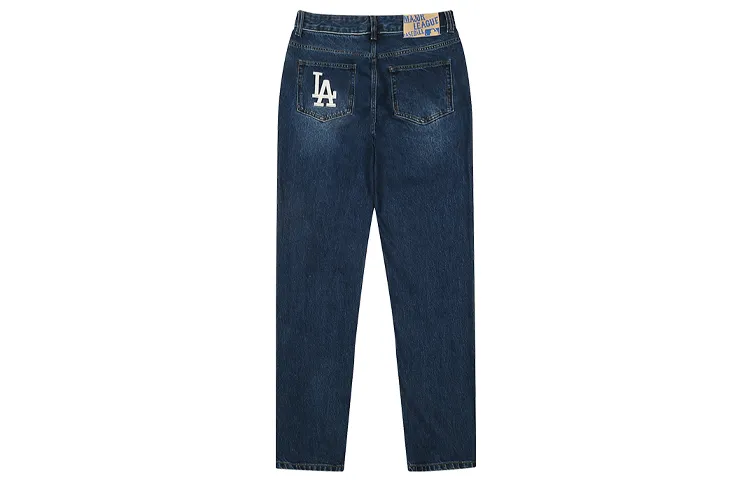 MLB Jeans Men's Blue Moderate Straight Fit Pants