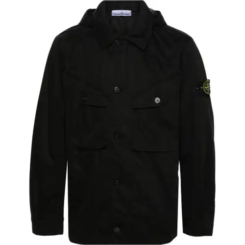 STONE ISLAND Logo Patch Hooded Jacket