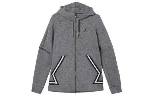 Jordan Jackets Men's Gray Hooded Moderate Other