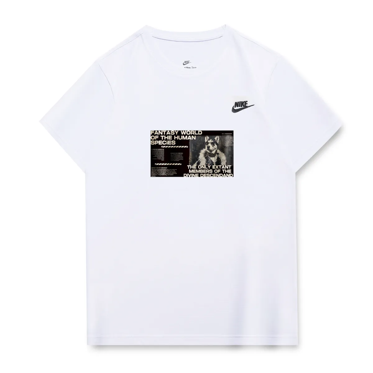 Nike T Shirts Unisex White Crew Neck Moderate Straight Fit